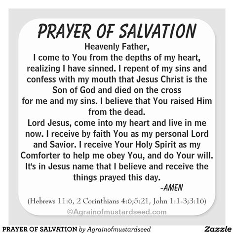 Printable Salvation Prayer